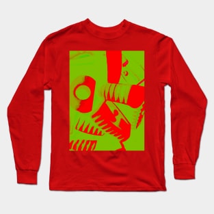 THE BEST RED AND GREEN ABSTRACT ART Long Sleeve T-Shirt